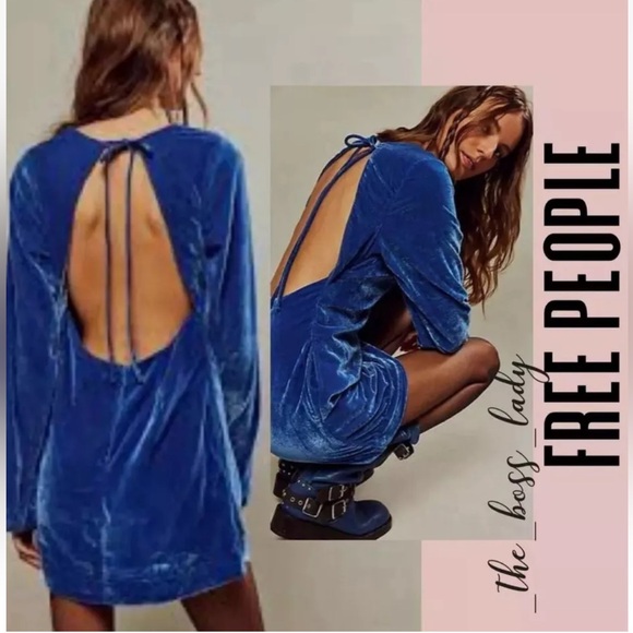 Free People Dresses & Skirts - NWOT Free People Chelsey Velvet Mini Dress. XS